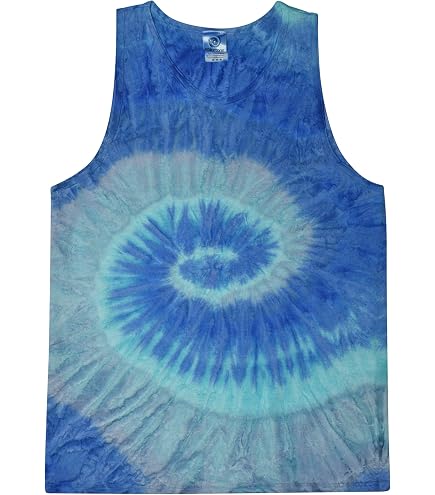 Verdusa Tie Dye Shirt Men Y2k Crop Tank Top Sleeveless Graphic