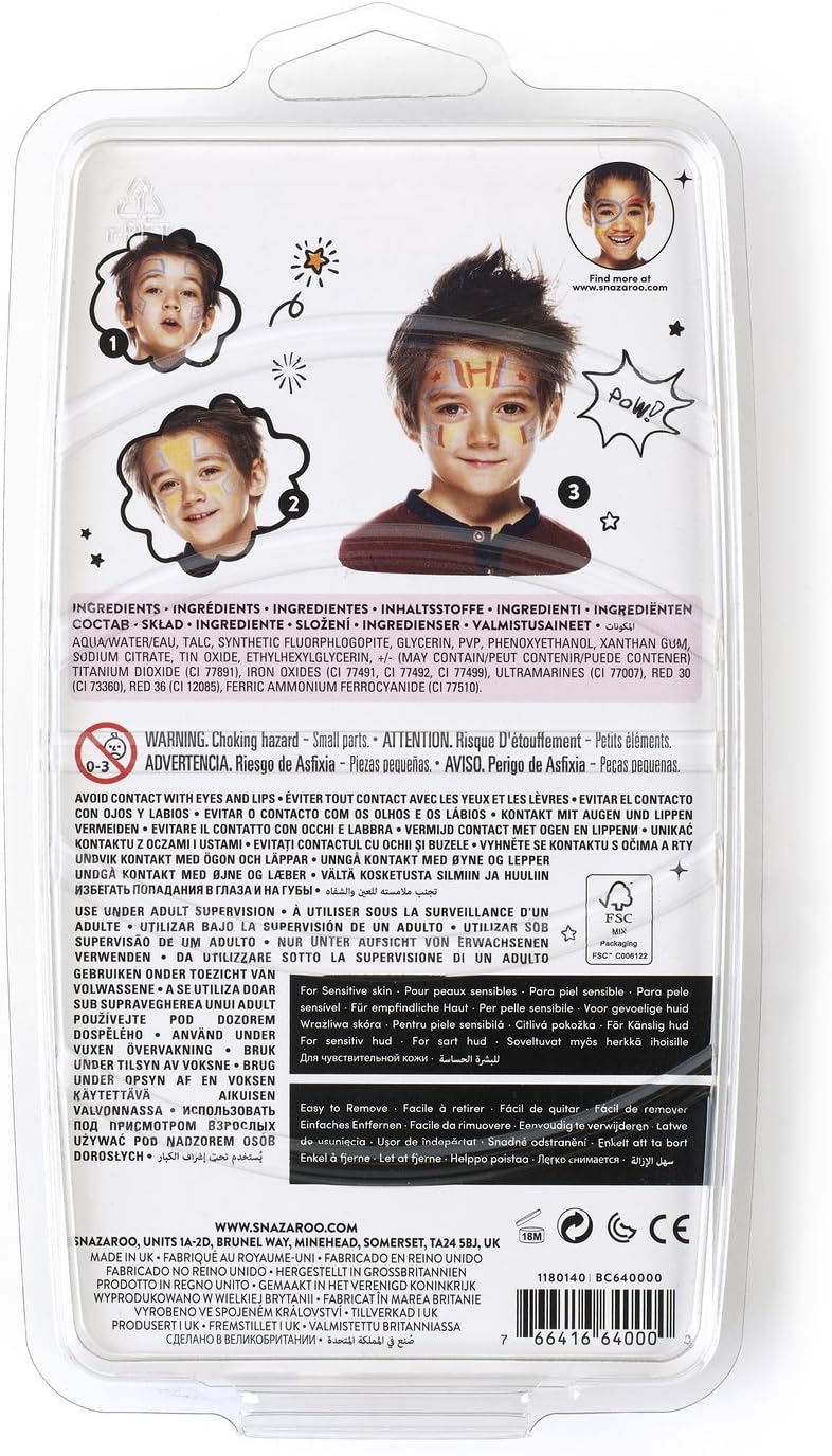 Snazaroo Face Paint Brush Pen, Adventure, Pack of 3, Safe and Non-Toxic, Precision Brush Nib, for Ages 3+ - Image 3