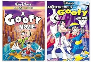 Goofy Disney Extremely Cartoon Movie & A Goofy Movie DVD Animated Double Feature Set Goofball Bundle