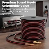 GEARit 2x1.5mm² Speaker Cable 60.96m 200ft 16AWG Twin Core CCA Black view 7