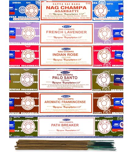 Pack 12 Cajas Incienso Pack De 12 Cajas De Incienso Satya Nag Champa - 15g Cada Una, Palitos Tradicionales De India Paquete 12 Cajas Nag Champa