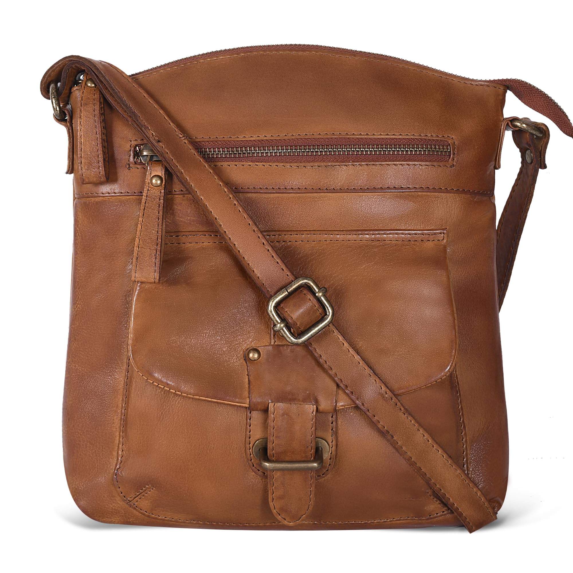 Photo 1 of Leather Crossbody Bags for Women - Trendy Crossbody Purses For Women - Medium Size Handbag - Ladies Sling Bag - Leather Crossover Bags - Gifts For Her