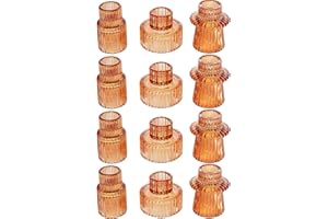 BEZURA Tealight Candle Holder, Taper Glass Candlestick Holders, Votive Candle Stick Candle Holder for Table Centerpiece Wedding Dinner