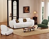 Morden Fort 3 Piece Cloud Couch Set, Modern Sherpa