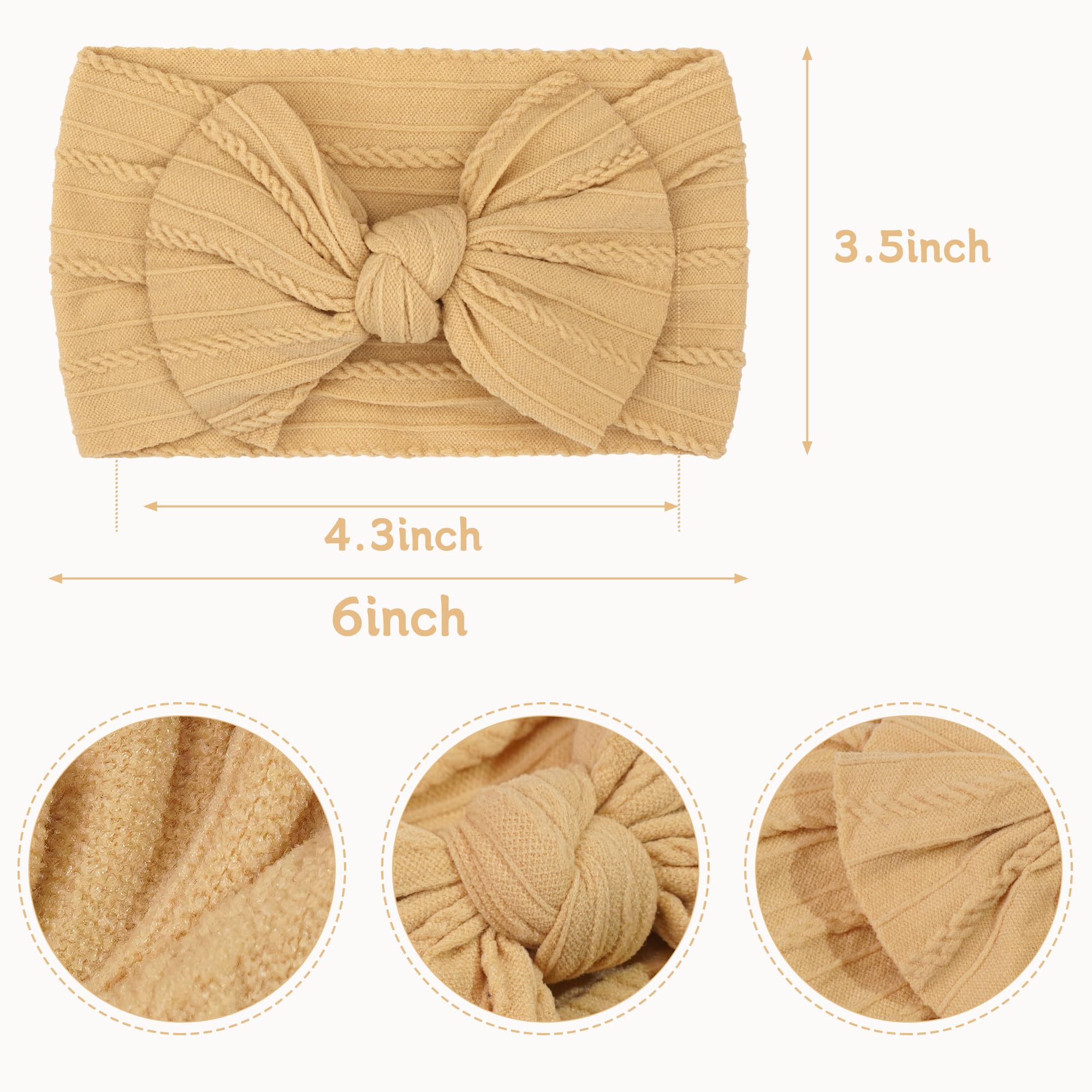 CÉLLOT Super Stretchy Soft Knot Headbands with Hair Bows Head Wrap Hair Accessories For Newborn Baby Girls Infant Toddlers Kids