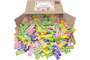 SWEETSIDE CANDY CO. Laffy Taffy Candy - Banana, Grape, Sour Apple, Flavors - Chewy & Tangy Laffy Taffy Bulk Candy Individually Wrapped - (Mix) 2LB