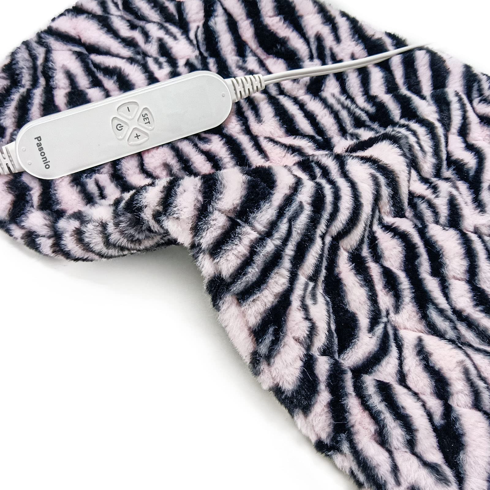Photo 1 of Pasonio Full Weighted Extra Large Electric Heating Pad for Back Pain and Cramps Relief - Soft Heat Pad for Moist & Dry Therapy (Pink and Black PFH03)