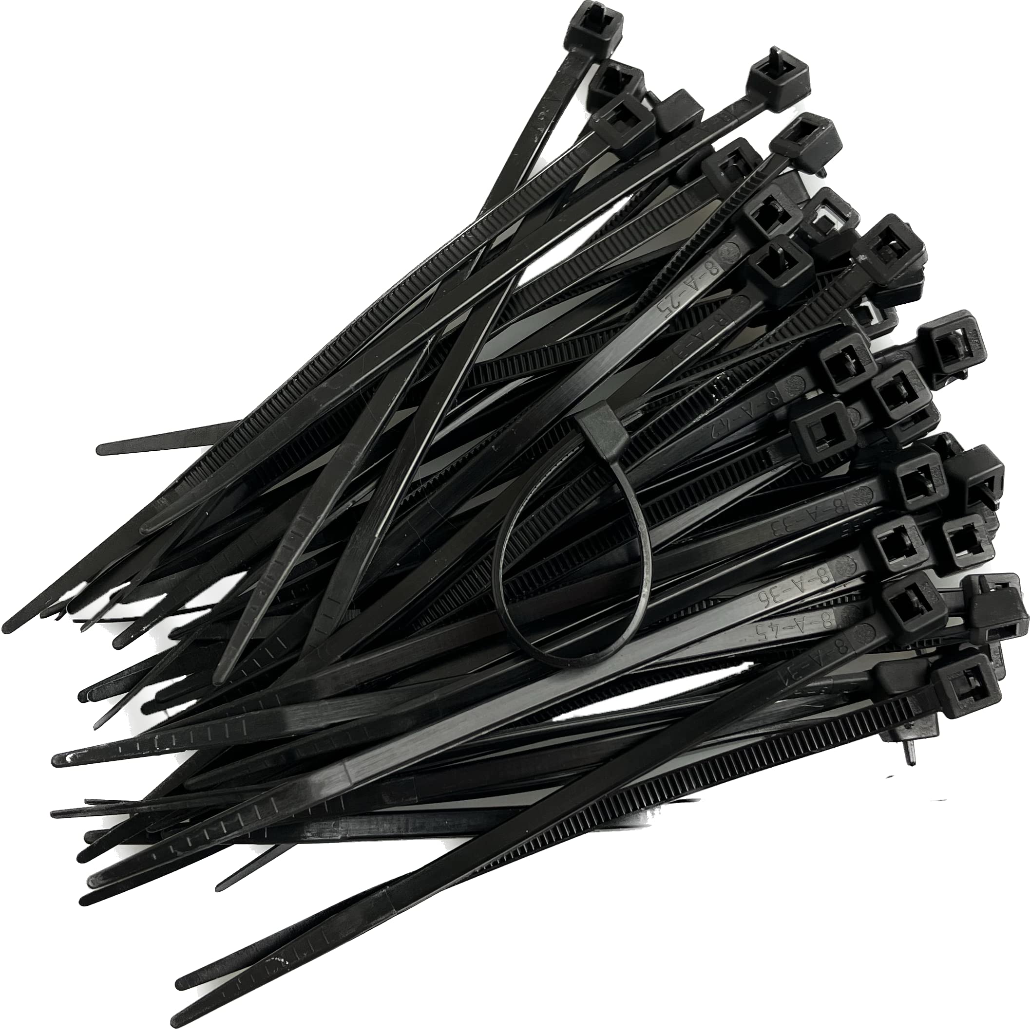 Releasable Reusable Small Cable Ties 50 Pieces (3.6mm x 100mm, Black)
