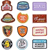 Abofth 12 Pcs Funny Dog Patches for Harness, Good Girl | Removable Embroidered Hook-and-Loop Badges for Dog Harnesses and Tactical Vests, with 12 Cute Designs for Everyday Pet Wear.