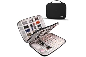 Wearlizer Watch Band Storage Case Hold 35 Watch Straps Portable Organizer Bag Compatible with Apple Watch Band, Pin, Headset and Other Accessories