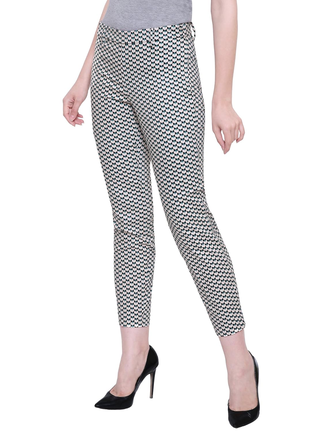 mansicollections multicolor geometric print trouser for women