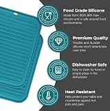 Linda's Essentials Silicone Trivets 2 Pack 30x23cm Teal Heat Resistant view 2