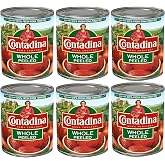 COTNADINA Whole Peeled Tomatoes, 6 Pack, 28 oz Can, Red