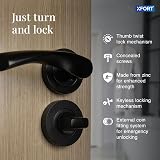 XFORT Matt Black Thumb Turn Lock Bathroom Door Deadbolt Kit view 4