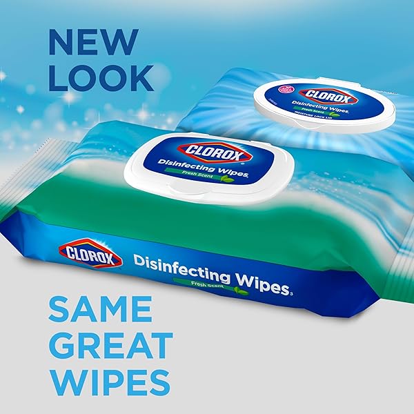 CLOROX DISINFECTING WIPES, CLEANING WIPES FLEX PACK, FRESH SCENT, 75 COUNT (PACK MAY VARY)