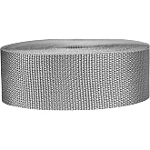 Strapworks Lightweight Polypropylene Webbing - Poly Strapping for Outdoor DIY Gear Repair, Pet Collars, Crafts &ndash; 2 Inch x 10 Yards - Silver Gray