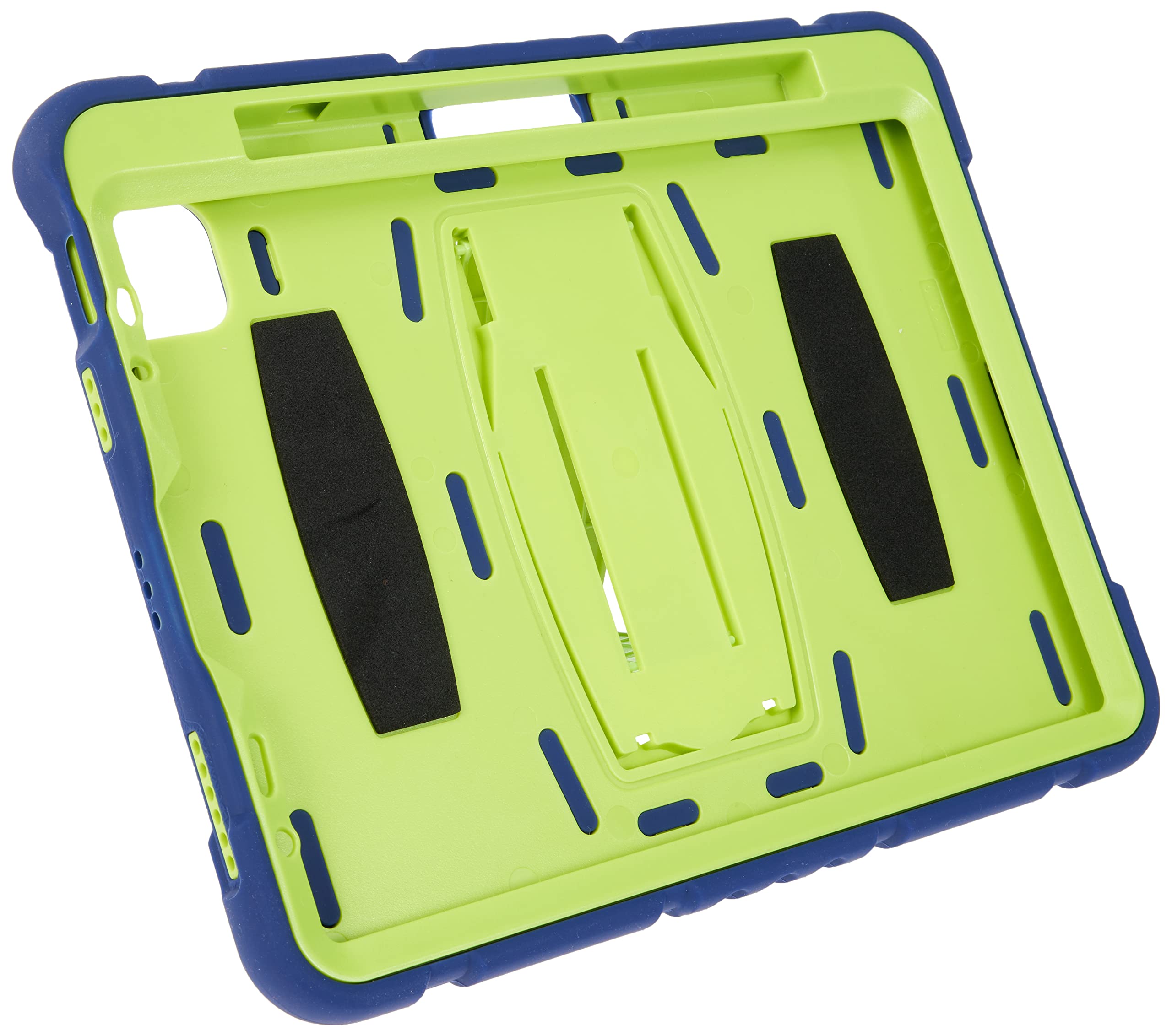 iPad Air4 10.9 2020 with Support Durable Hybrid Shock Resistant Silicone Protective Case for Three Layers for Kids (Navy Blue+Green)