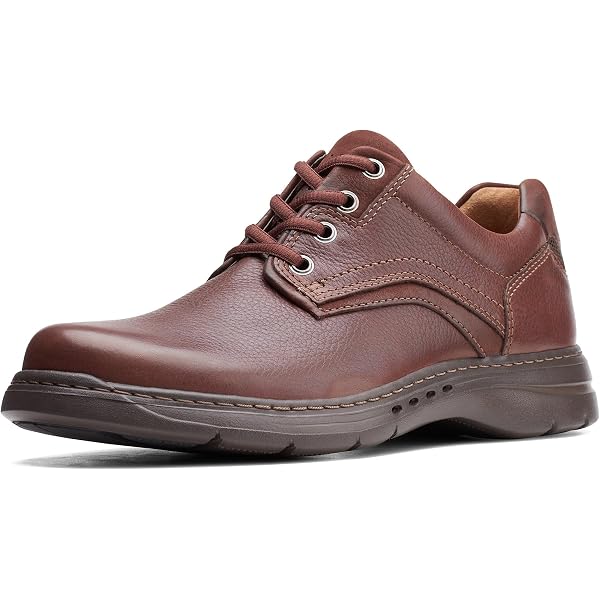 Amazon.com | Clarks Un Brawley Lace Mahogany Tumbled Leather  display picture 1
