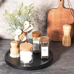 Wood Lazy Susan Organizer Kitchen Turntable for
