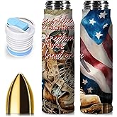 Equoza American Flag Insulated Water Bottle,17oz Patriotic Stainless Steel Vacuum Bottle,Gifts for Dad Husband from Daughter Son Wife Gifts for Anniversary