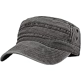 WITHMOONS Washed Cotton Cadet Cap Vintage Military Army Hat Mens Womens KZ40037