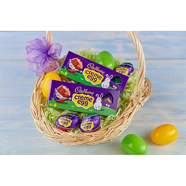 CADBURY CREME EGG CHOCOLATE WITH FONDANT, EASTER CANDY EGGS, 1.2 OZ (4 COUNT)