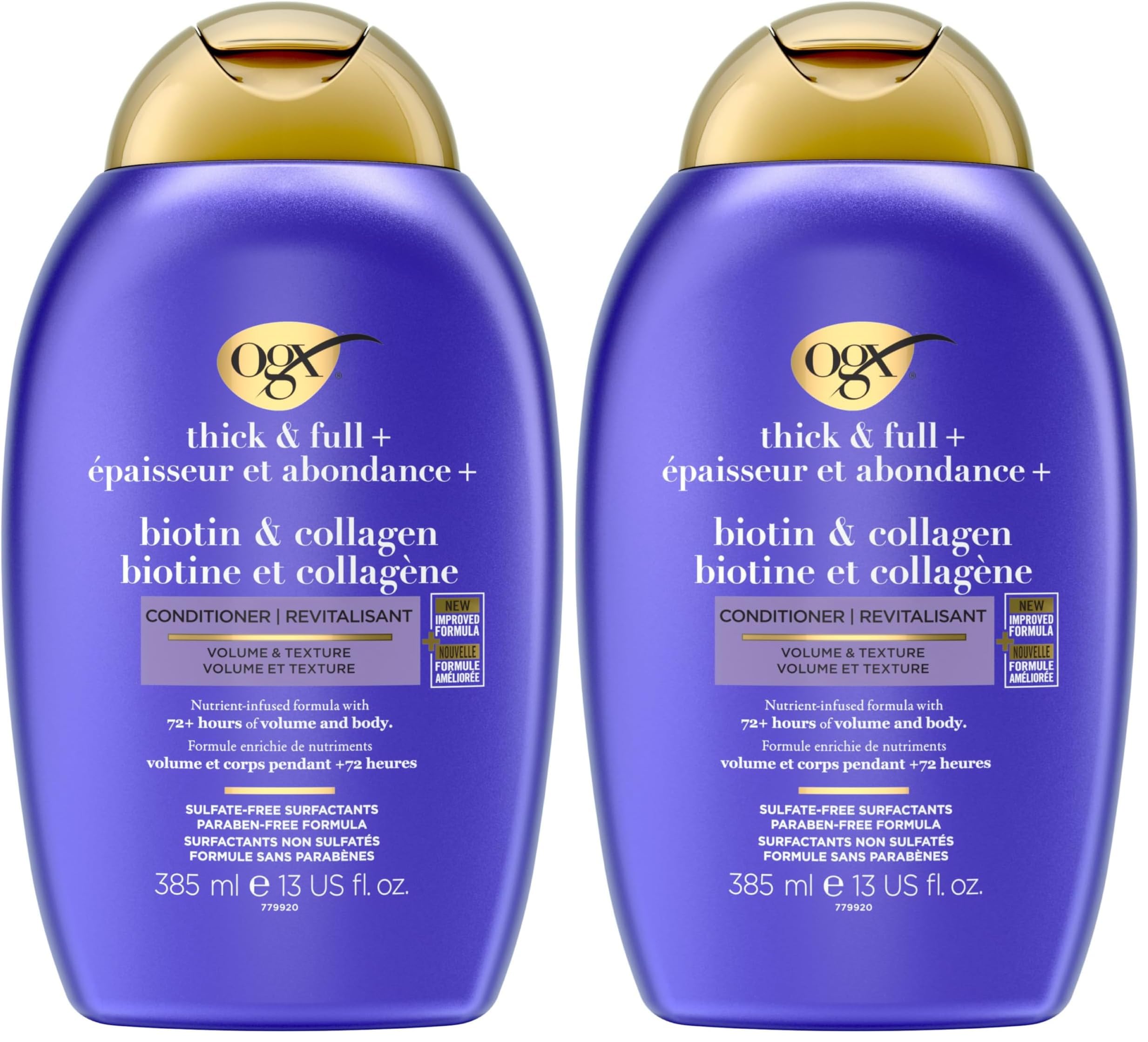 OGX Biotin & Collagen Hair Thickening Conditioner, 385ml (Pack of 2)