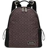 Calvin Klein Jessie Organizational Backpack, Brown/Khaki/Black, One Size