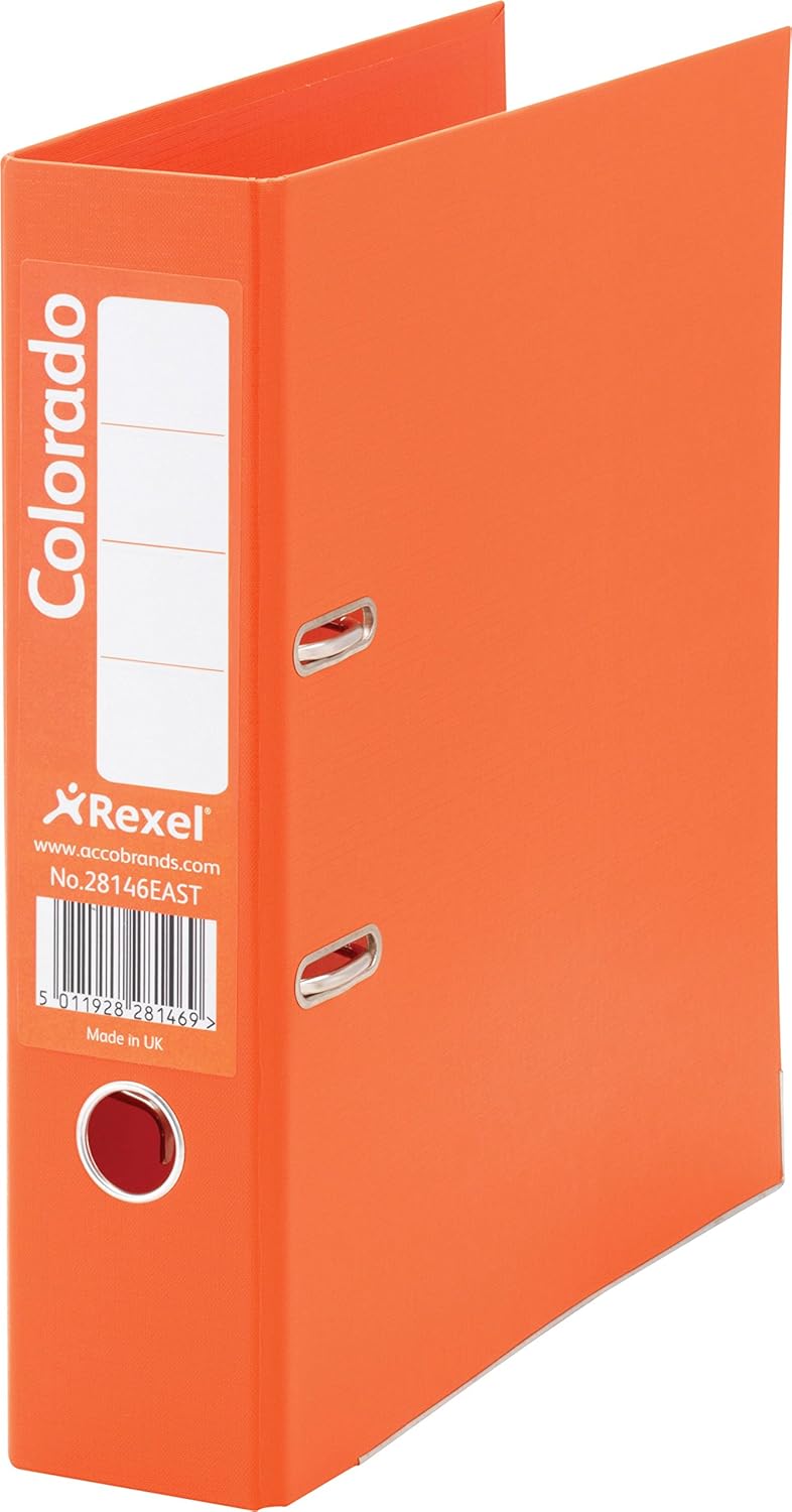 Rexel Colorado - Archivadores, color naranja, 80 mm, 1 unidad: Amazon