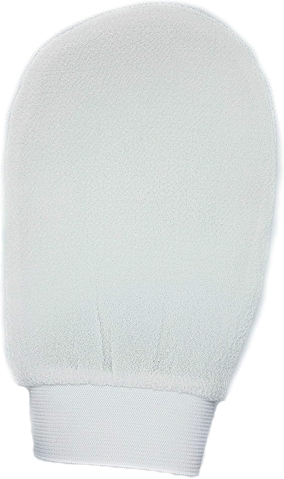 BfefBo Kessa Exfoliating Mitt White Organic & Eco friendly