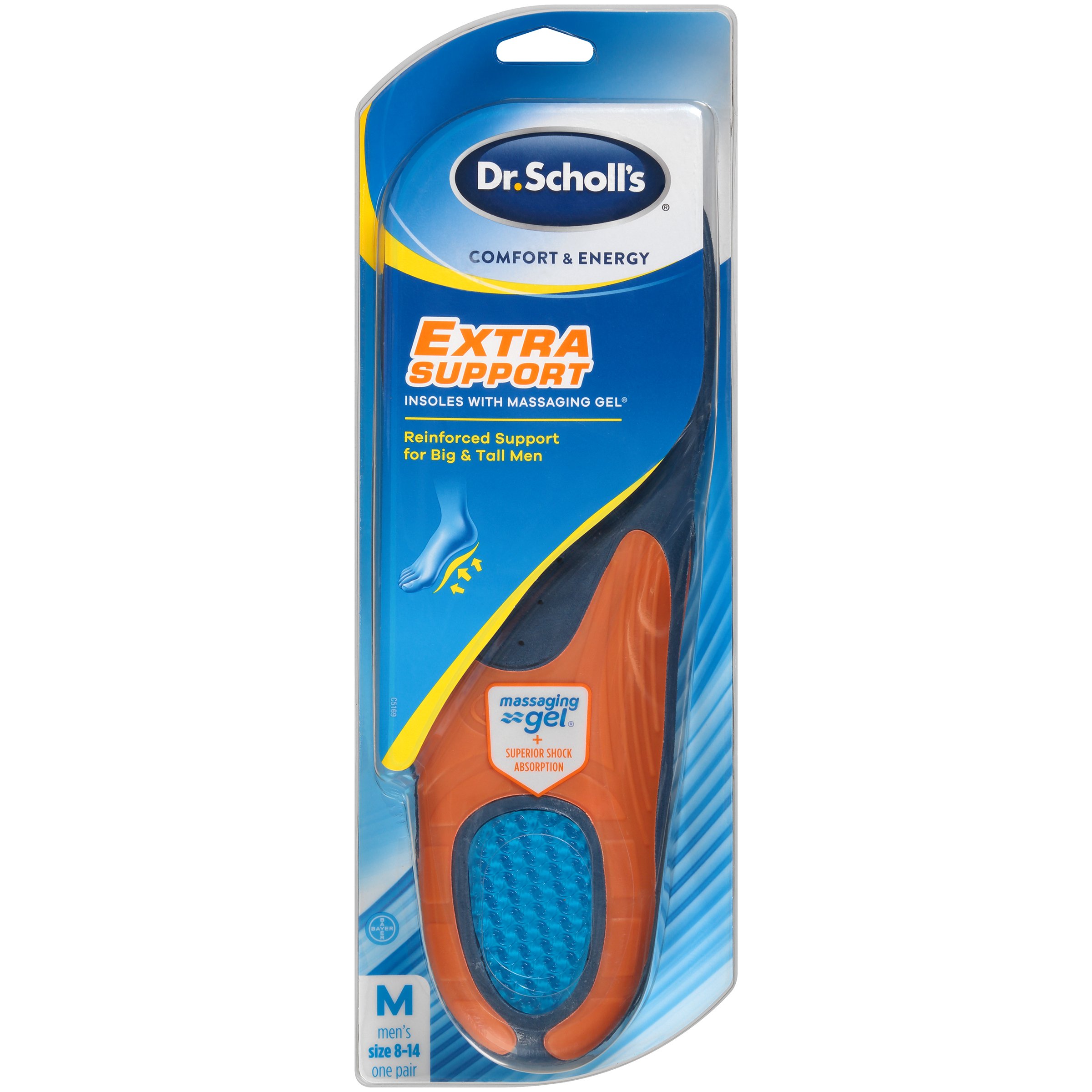 Dr Scholls Massaging Gel Extra Support Comfortable Insoles Mens Size 8
