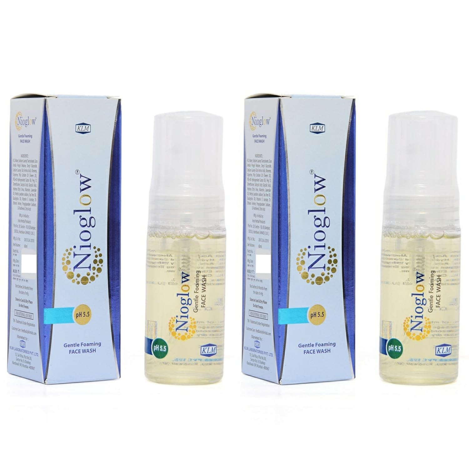 nioglow face wash for acne