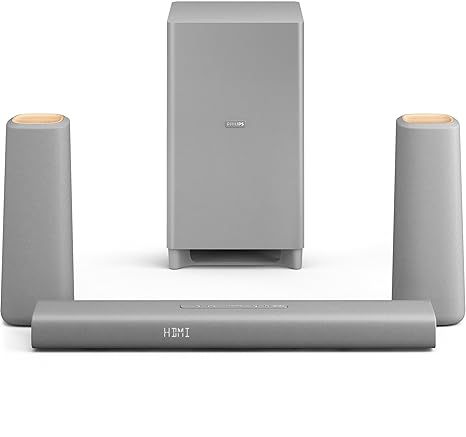 Philips CSS5330G Zenit 3.1 Heimkino-Lautsprecher (Bluetooth, NFC, HDMI ARC, 340 Watt) grau
