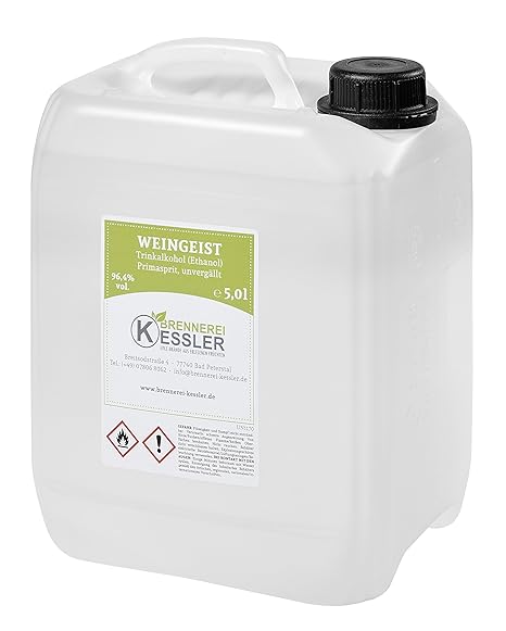 Weingeist Primasprit Ethanol 96,4% - 5000ml - Brennerei Kessler
