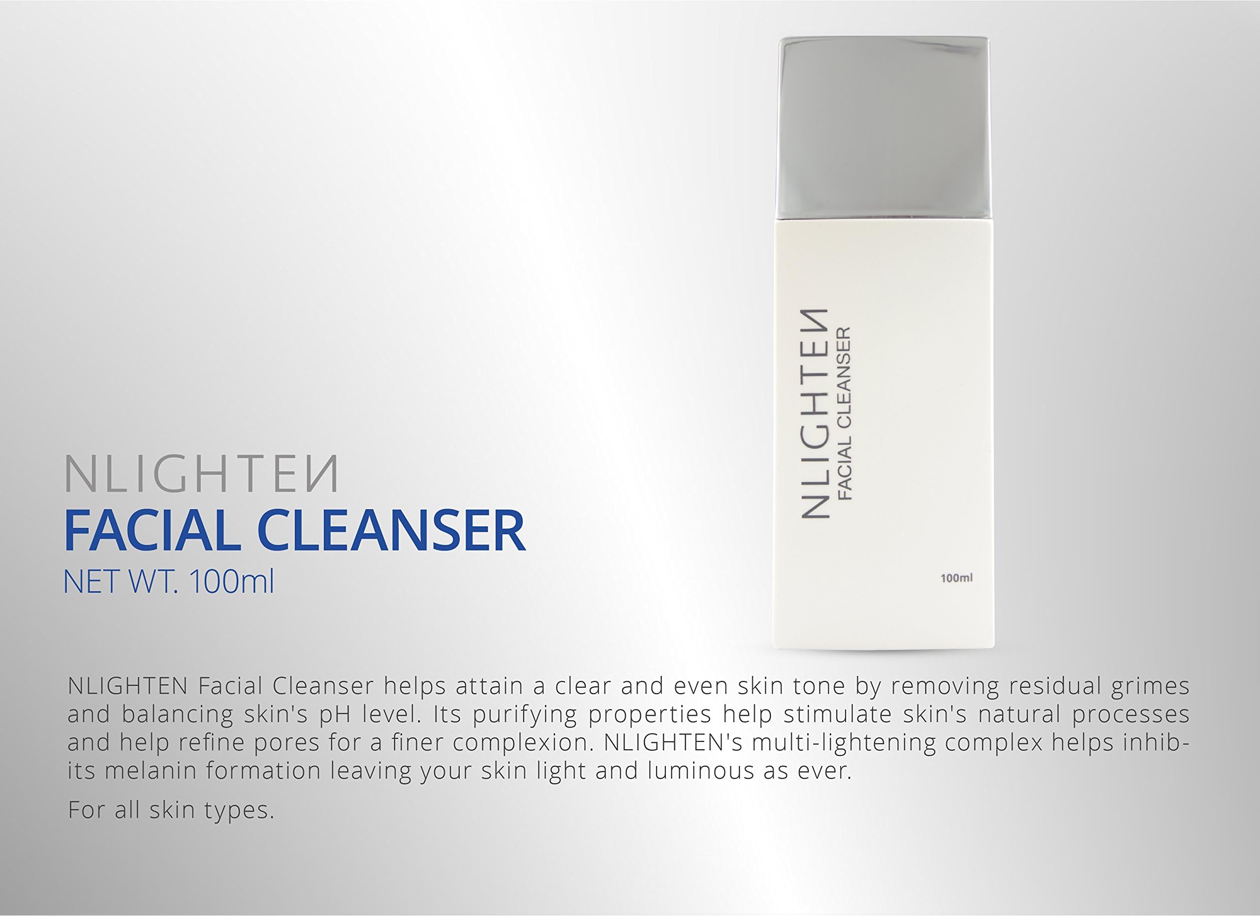Nlighten Beauty Facial Cleanser 100ml clear and even skin tone