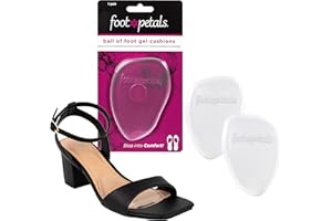 Foot Petals Ball of Foot Cushions, Metatarsal Pad, Lasting Comfort Relief, Prevent Toe Sliding, Overhang, Women's Heels