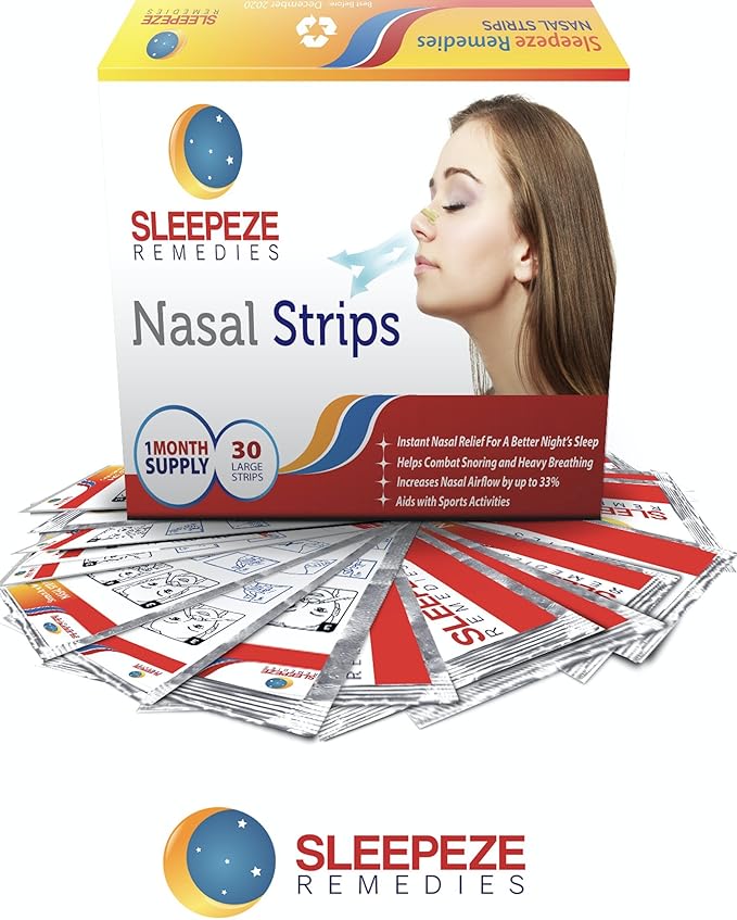 Nasal Strips Large x30 (New Pack Size!) Sleepeze Remedies® Nose Strips
