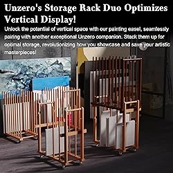 UNZERO Art Storage Rack With Handle & Caster Wheels