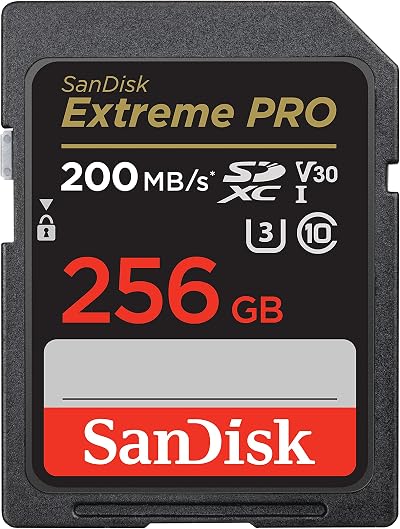 SanDisk 256GB Extreme PRO SDXC Card U3 V30 200MB/s 4K