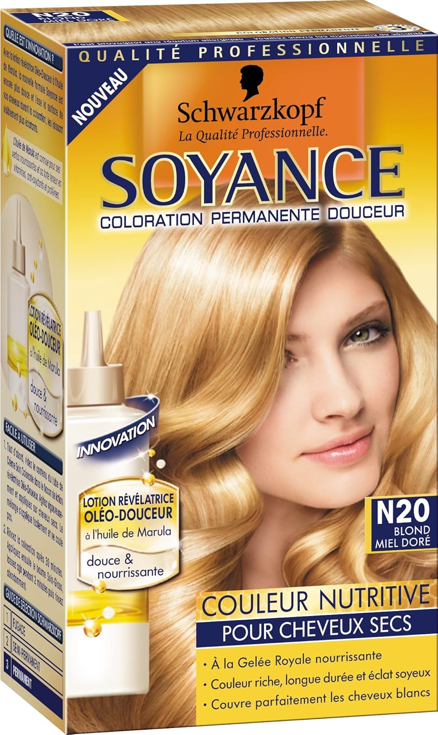 Schwarzkopf Soyance Coloration Permanente Couleur Nutritive Blond Miel Dore N20 Amazon Fr Beaute Et Parfum