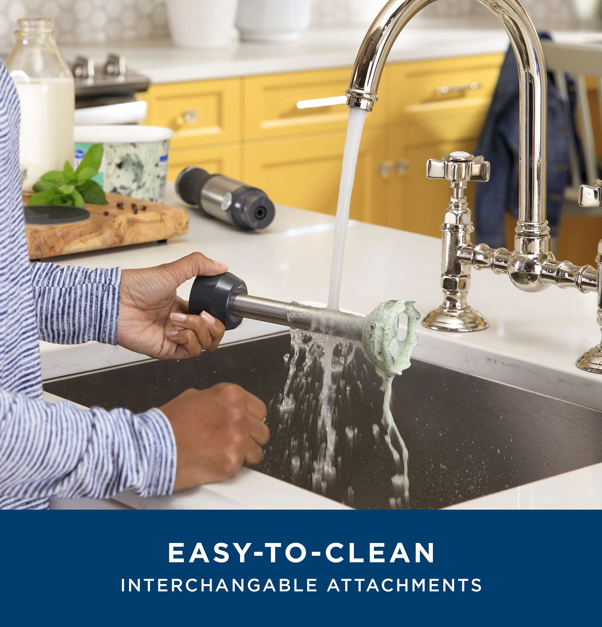 GE Immersion Blender Handheld Blender for Shakes, Smoothies, Baby