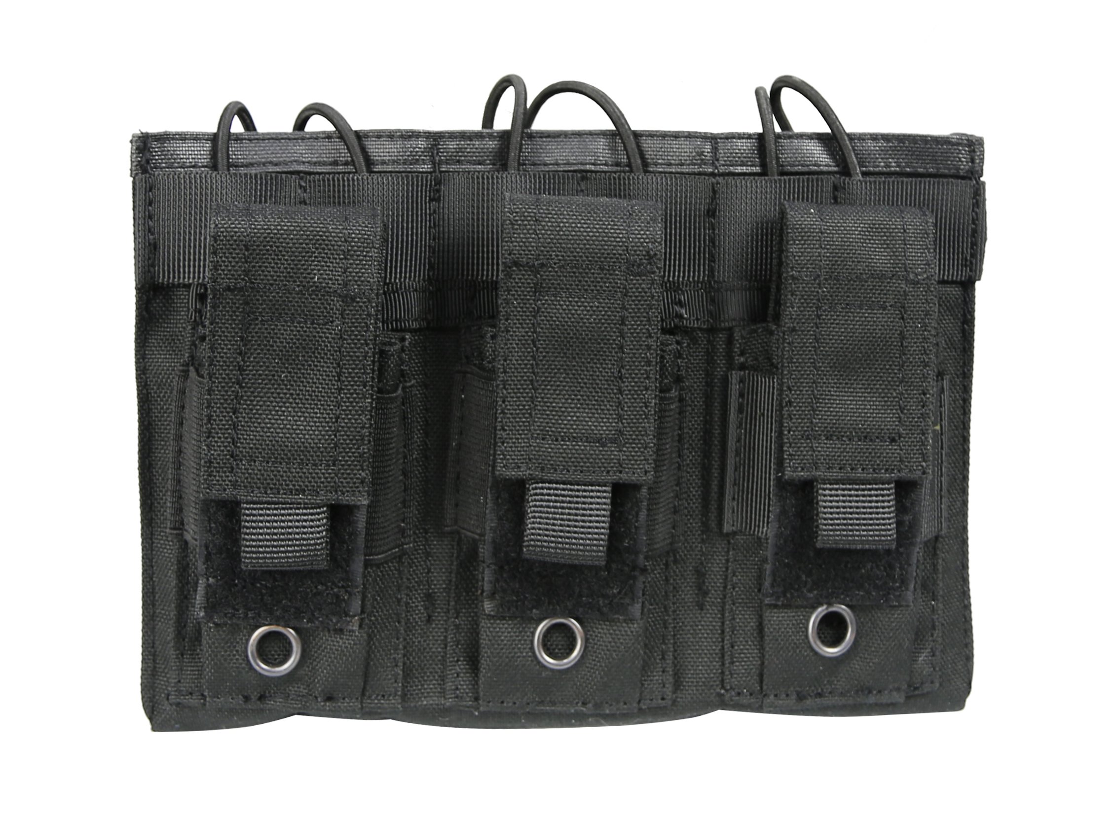 Aoutacc Double/Triple Tactical Mag Pouch, Double Stack Pouch Can Hold Rifle Magazines and Mag (Triple-Black)
