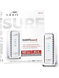ARRIS SURFboard SB6183 Modem 16x4 Docsis 3.0 Cable Modem- Retail Packaging- White