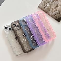 Qokey for iPhone 13 Mini Case 5.4" Curly Wave Edge