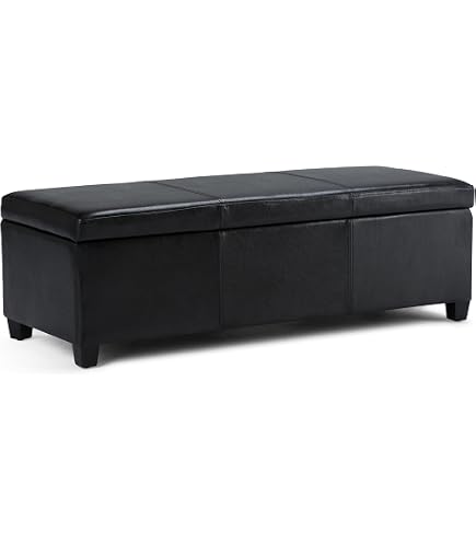 Amazon.com: SIMPLIHOME Avalon Extra Large Storage Ottoman Bench