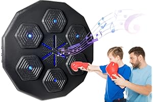 ZI HAN XIONG Smart Music Boxing Machine - Wall Mounted Music Punching Pad for Kids, Electronic Focus Agility Training Pad with Boxing Glove, Compact and Resilient - Maquina de Boxeo Musical Pared