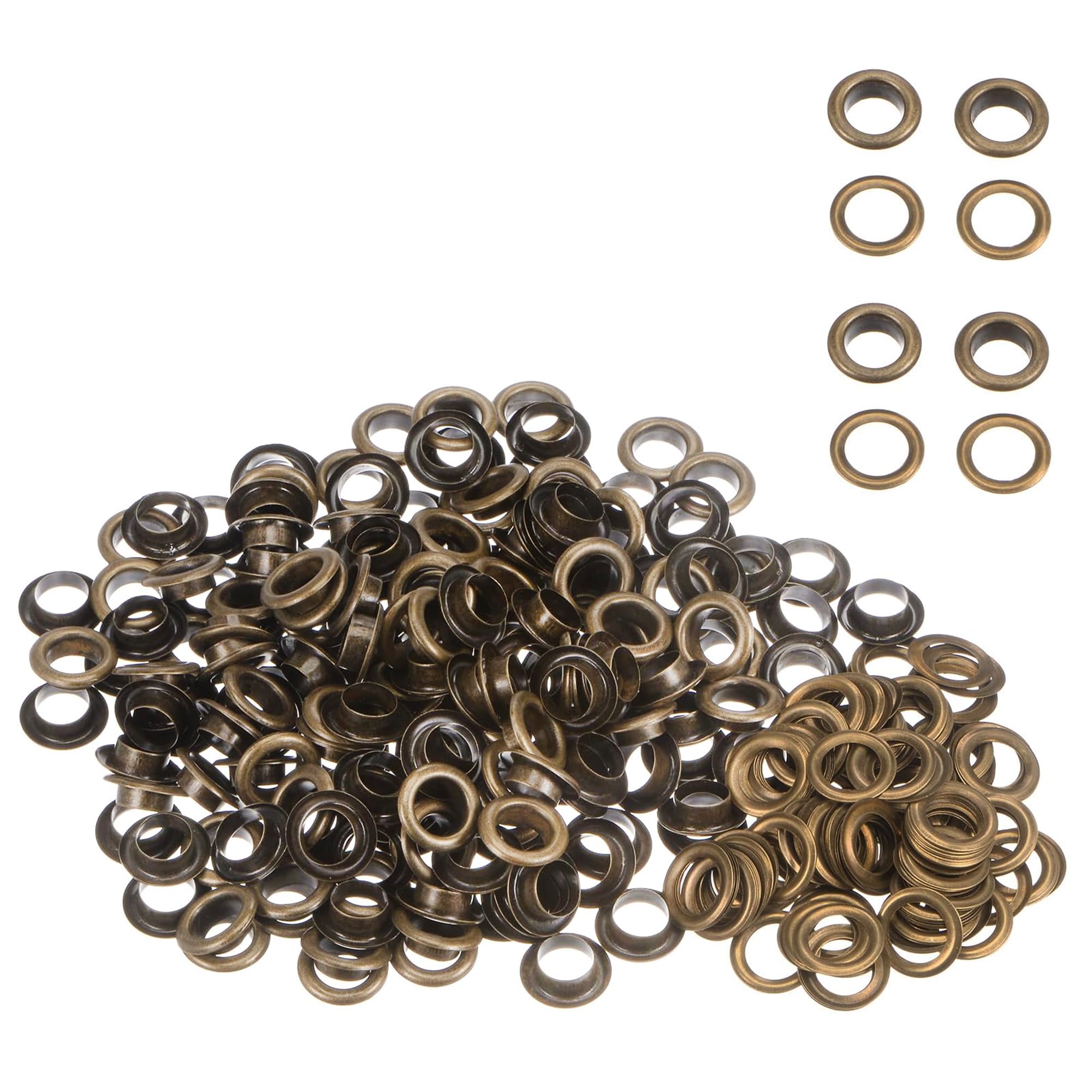 WedDecor 15mm Bronze Brass Eyelets Grommets with Washers for Books, Arts & Crafts, Sewing, Bags, Leather Crafting, Scrapbook, DIY Projects and Rust Proof, 100pcs