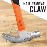 DIY Doctor 20oz Forged Steel Claw Hammer Fibreglass Shaft Non-Slip Grip view 5