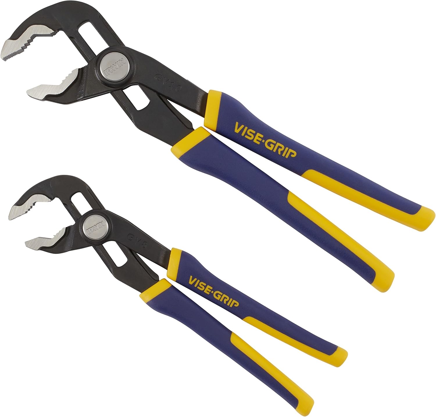 IRWIN VISE-GRIP GrooveLock Pliers Set, V-Jaw, 2-Piece (2078709) - Locking Jaw Pliers - 