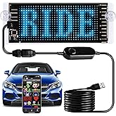 Light Sign for Car, 6.7''x2.7'' Programmable Flexible LED Matrix Panel, Bluetooth APP Control Custom Text Pattern Animation Scrolling LED Display for Car Windshield
